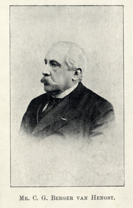 104027 Portret van mr. C.G. Berger van Hengst, geboren 1828, rechter bij de Arrondissementsrechtbank (1863-1874), ...